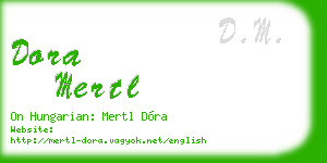 dora mertl business card